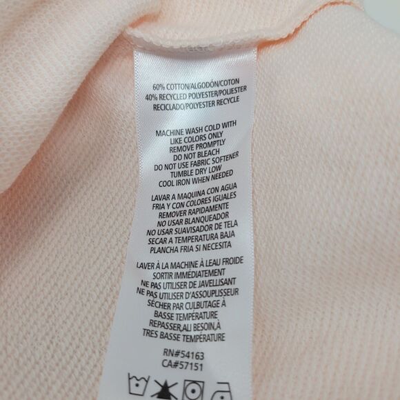 Calvin Klein Womens XL Hoodie Peach Sleeveless Cropped Drawstring Pocket $59 NEW - Picture 5 of 7